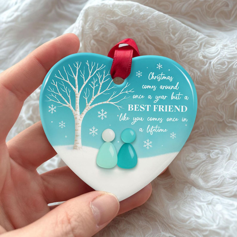 Friendship Sea Glass Ornament