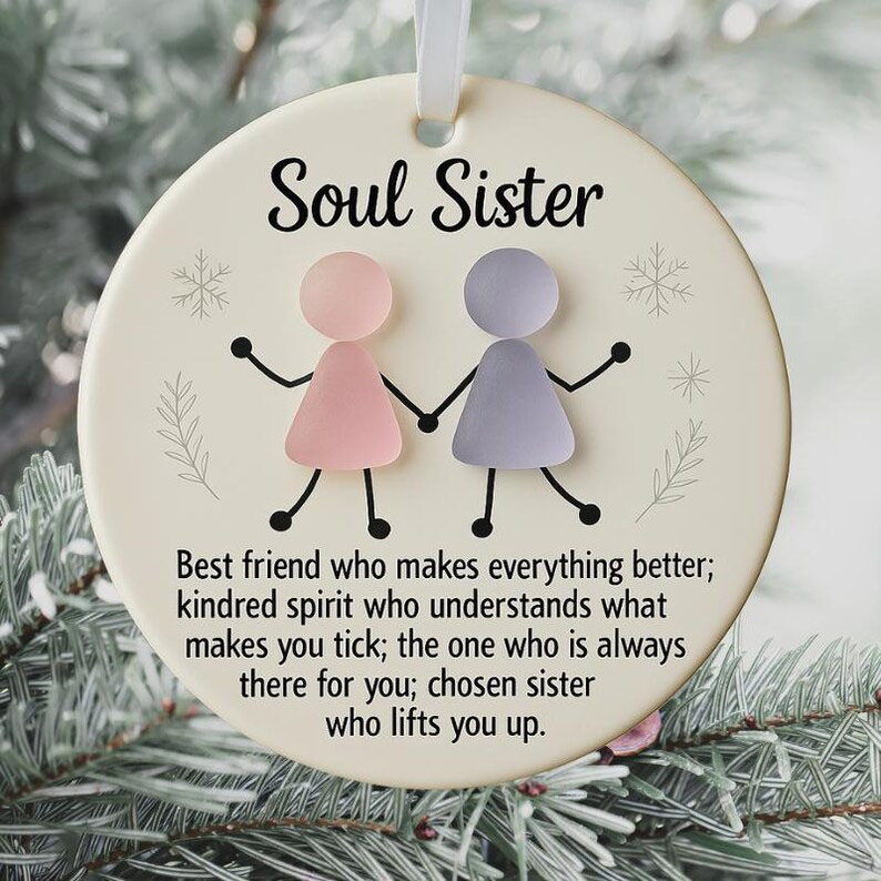 Soul Sister Sea Glass Ornament