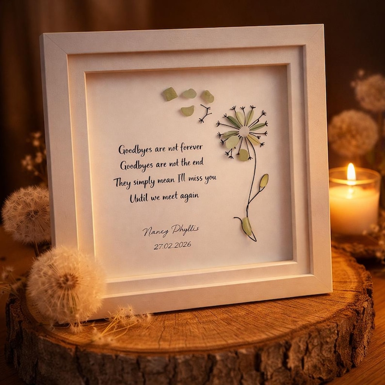 Dandelion Sea Glass Keepsake