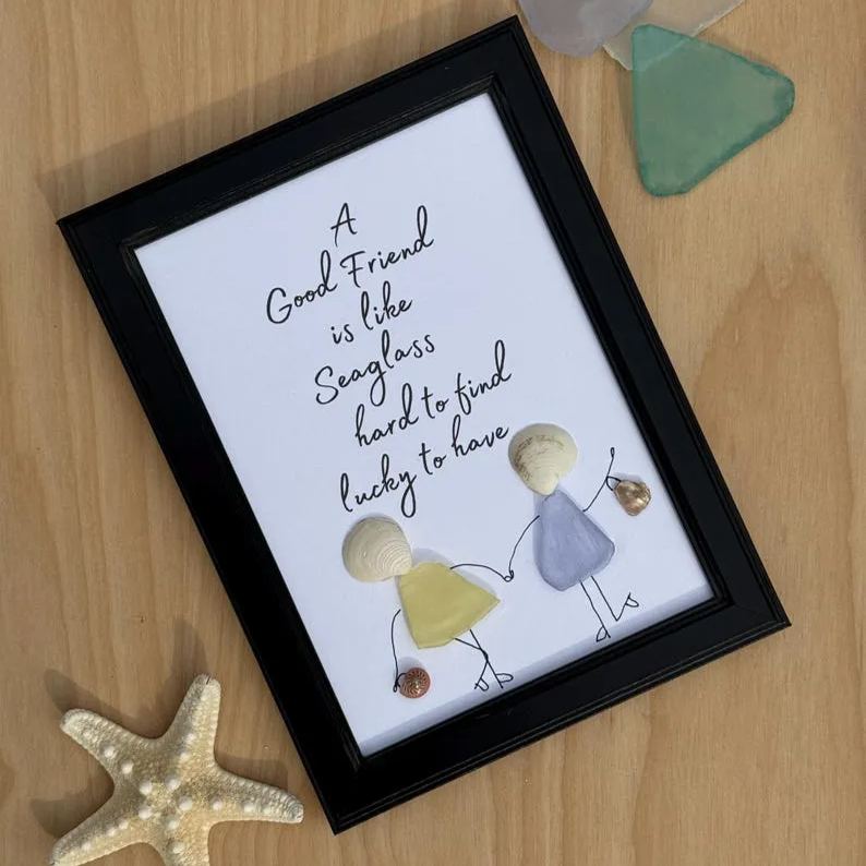 Good friends Sea Glass Art