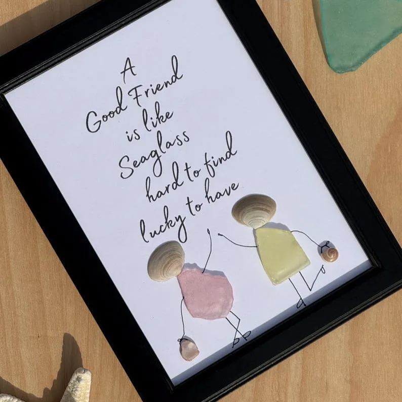 Good friends Sea Glass Art