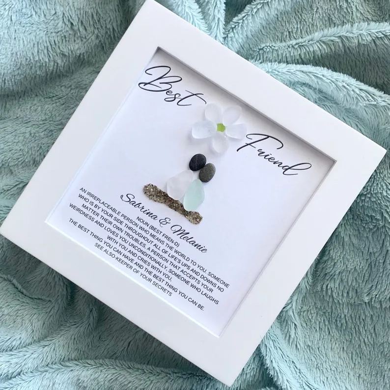  Personalized Best Friend Meaning Sea Glass Art 