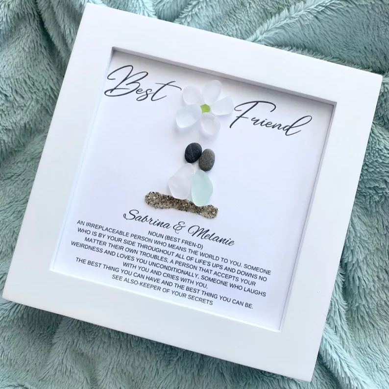  Personalized Best Friend Meaning Sea Glass Art 