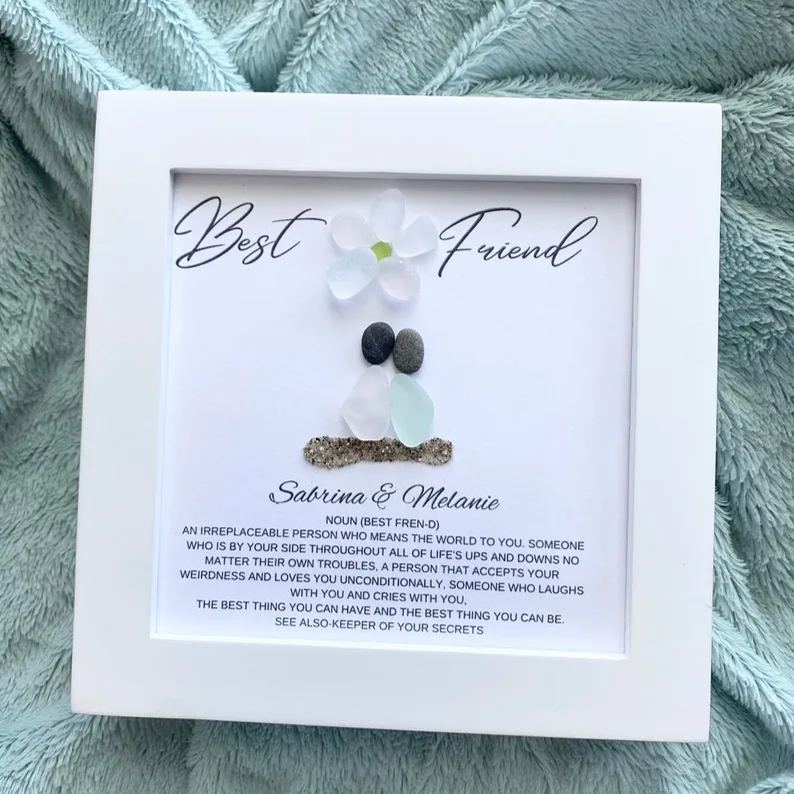 Personalized Best Friend Meaning Sea Glass Art 