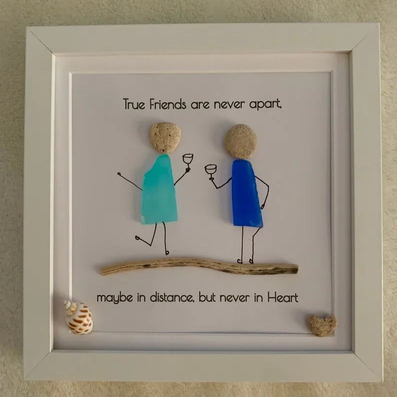 Personalized Friendship Sea Glass/Couple Gift/Valentines/Mr & Mrs/Newlyweds/BFF Gift/Best Friends/Romantic/mother daughter/Donor/Sponsor/