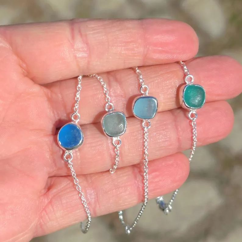 Sea Glass Bracelet for Mom 