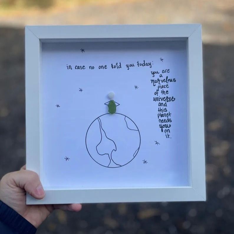 Marvelous Piece of the Universe - Sea Glass Art