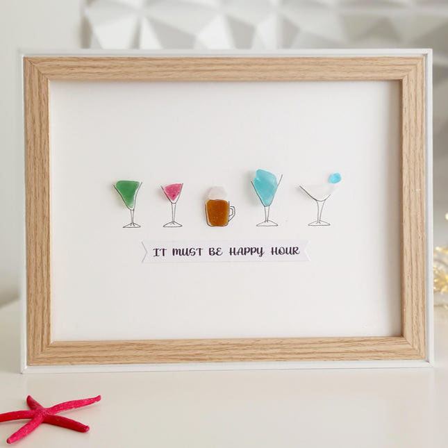 Sea Glass Cocktail Art