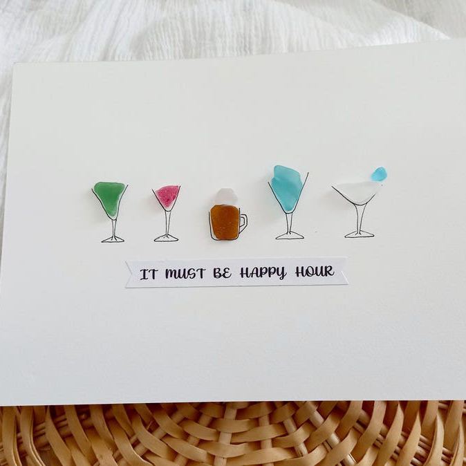 Sea Glass Cocktail Art