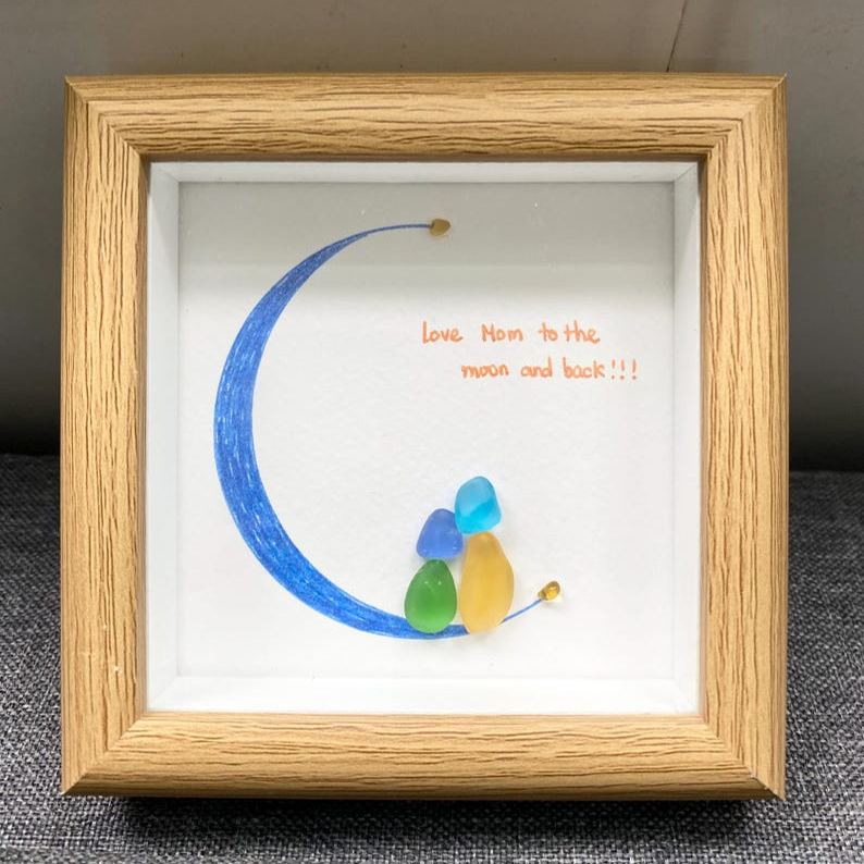 Sea Glass Moon Art