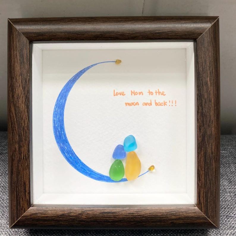 Sea Glass Moon Art