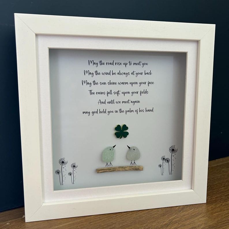 Irish Friendship Sea Glass Art
