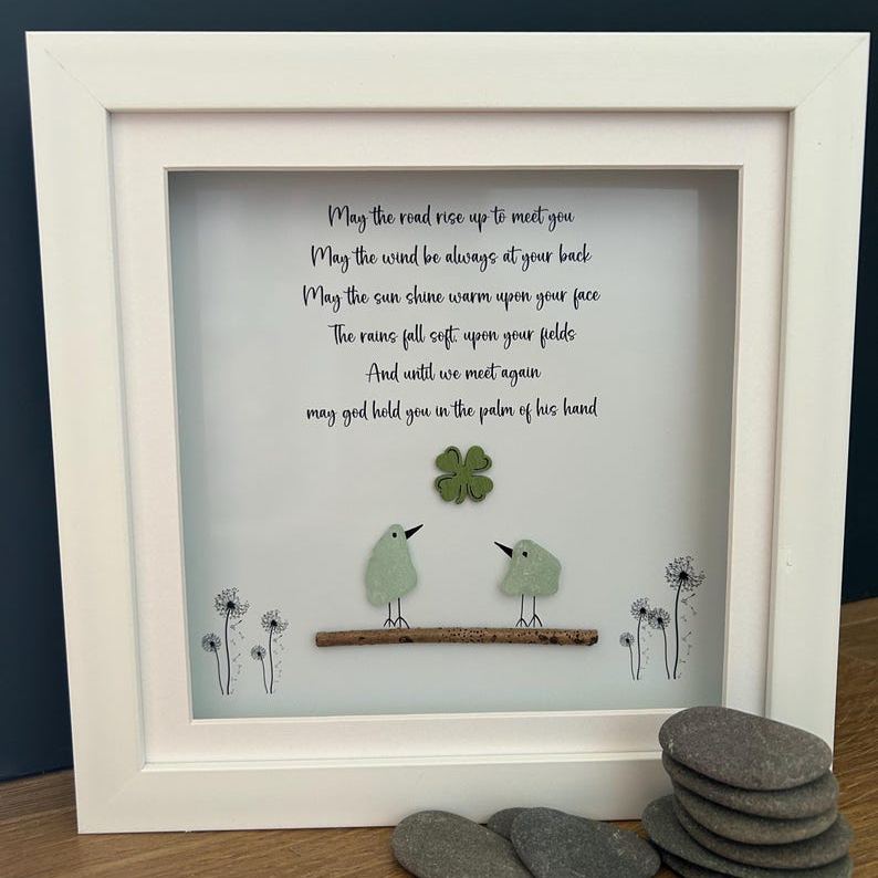 Irish Friendship Sea Glass Art