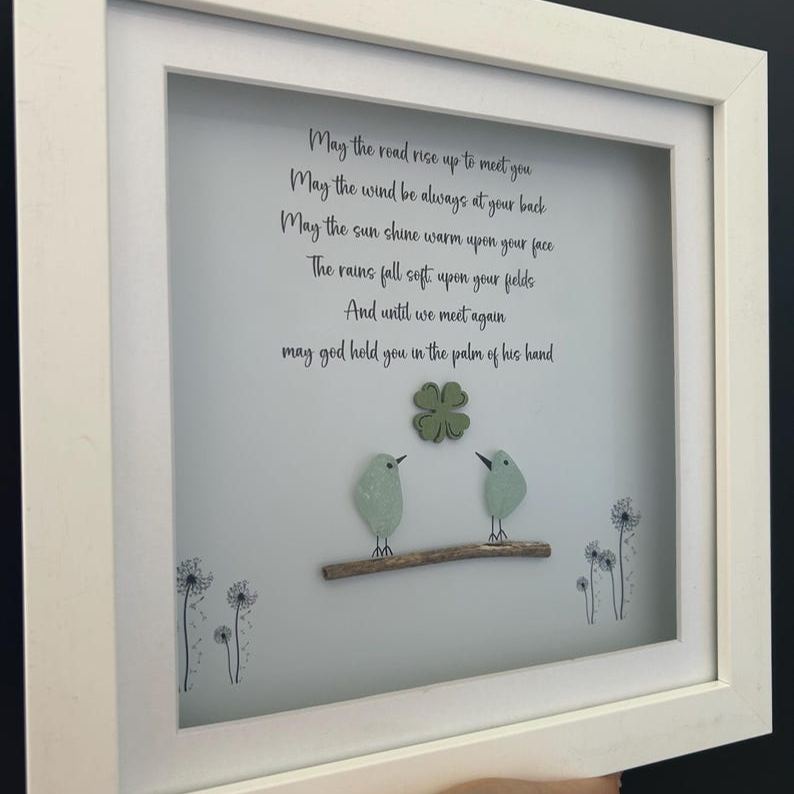 Irish Friendship Sea Glass Art