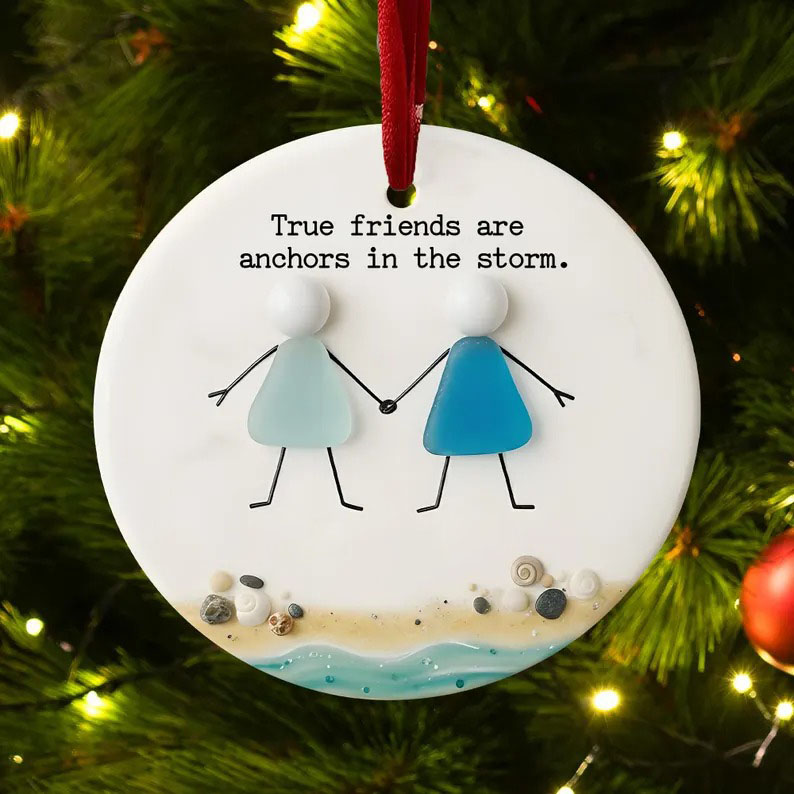 Anchor in the Storm Friendship  Sea Glass Keepsake