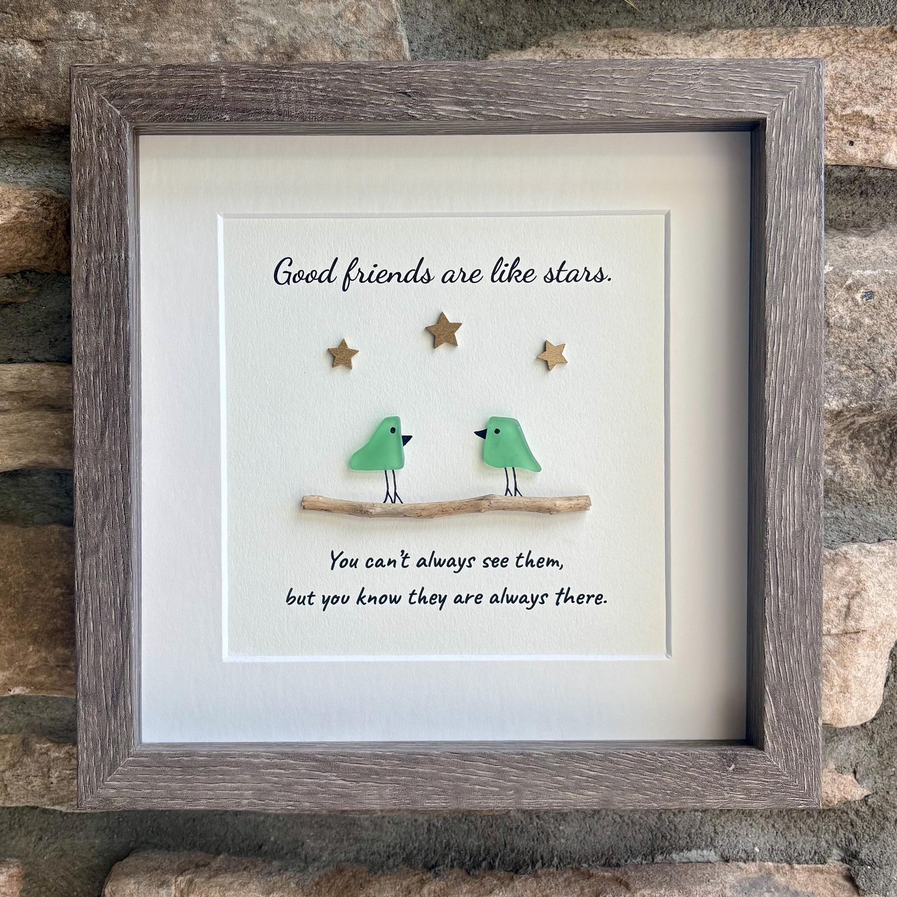 Constant Star Friendship Sea Glass Art 