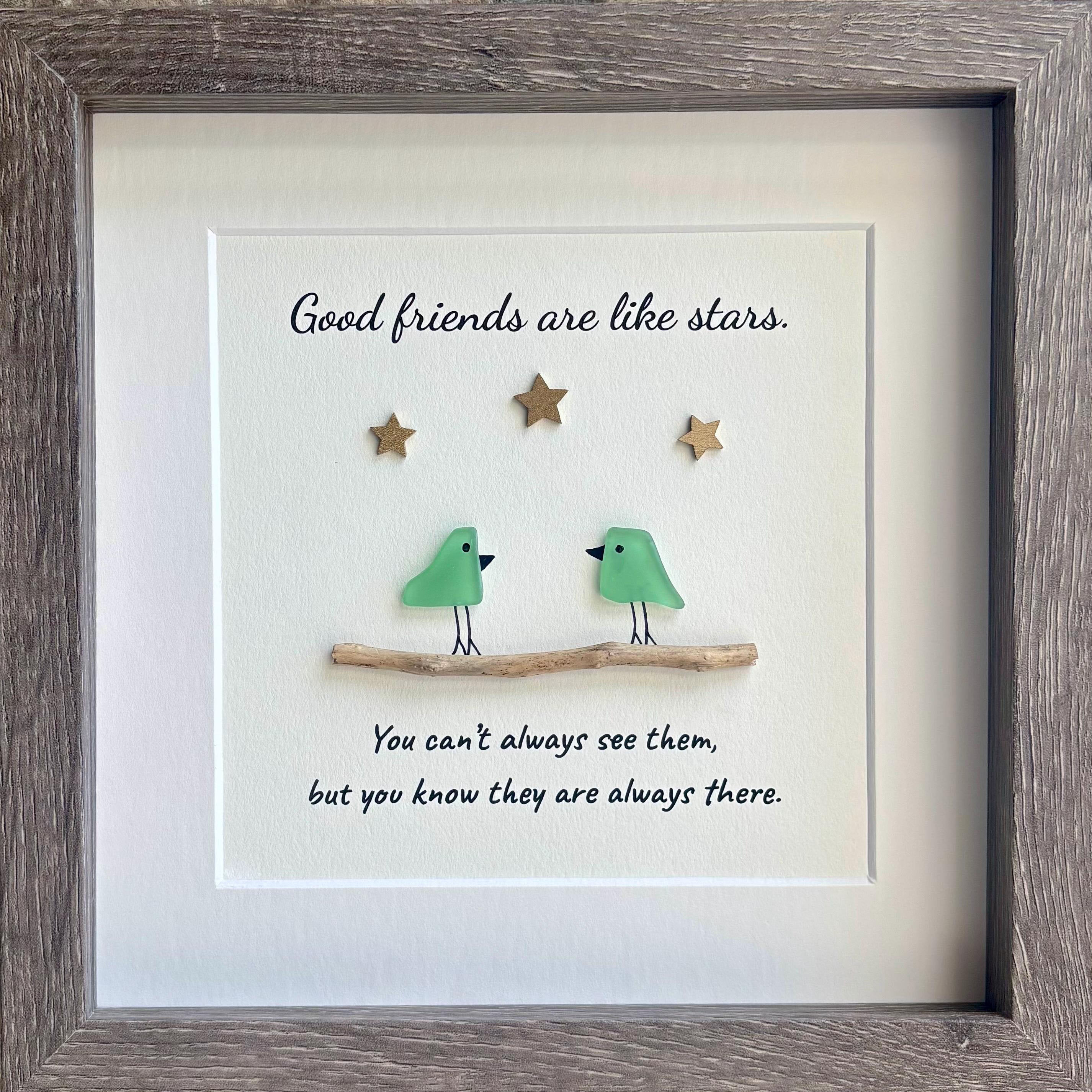Constant Star Friendship Sea Glass Art 