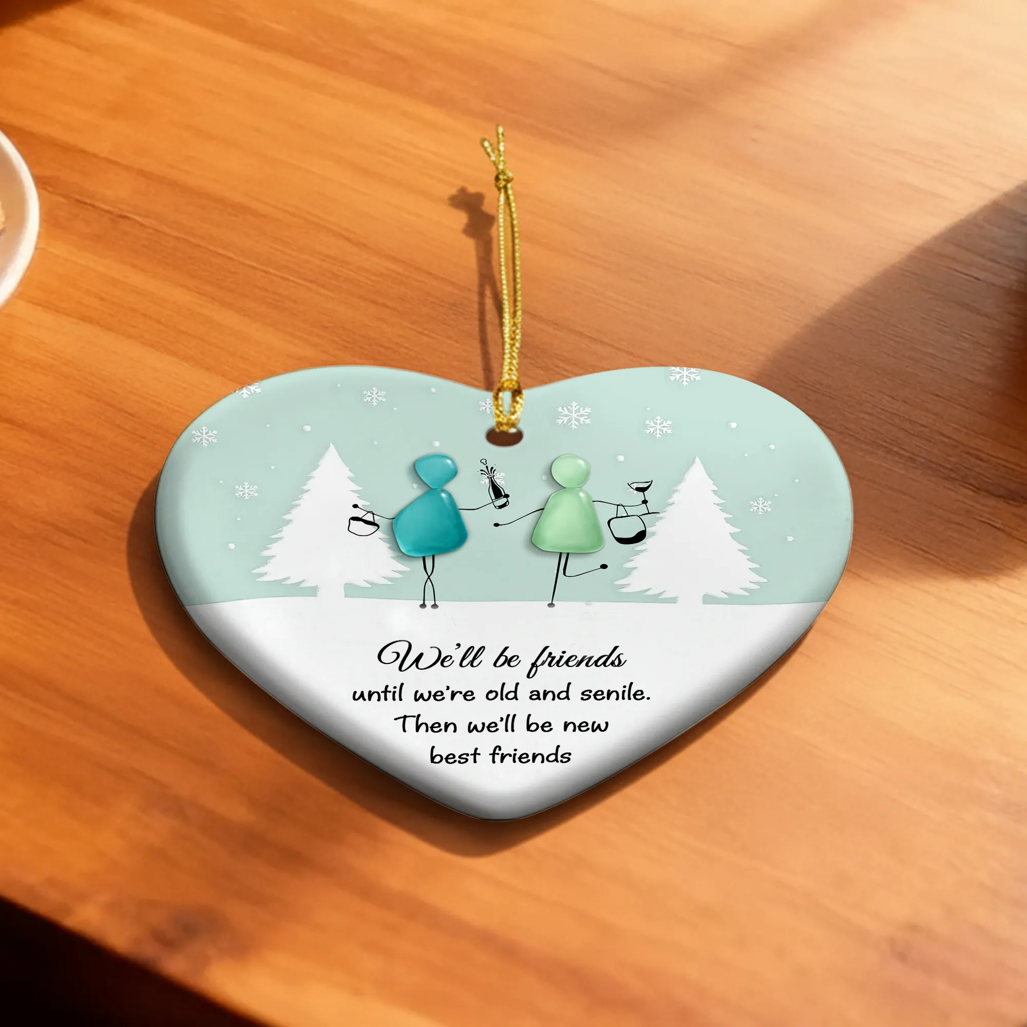 The Forever Friend Pledge Sea Glass Ornament