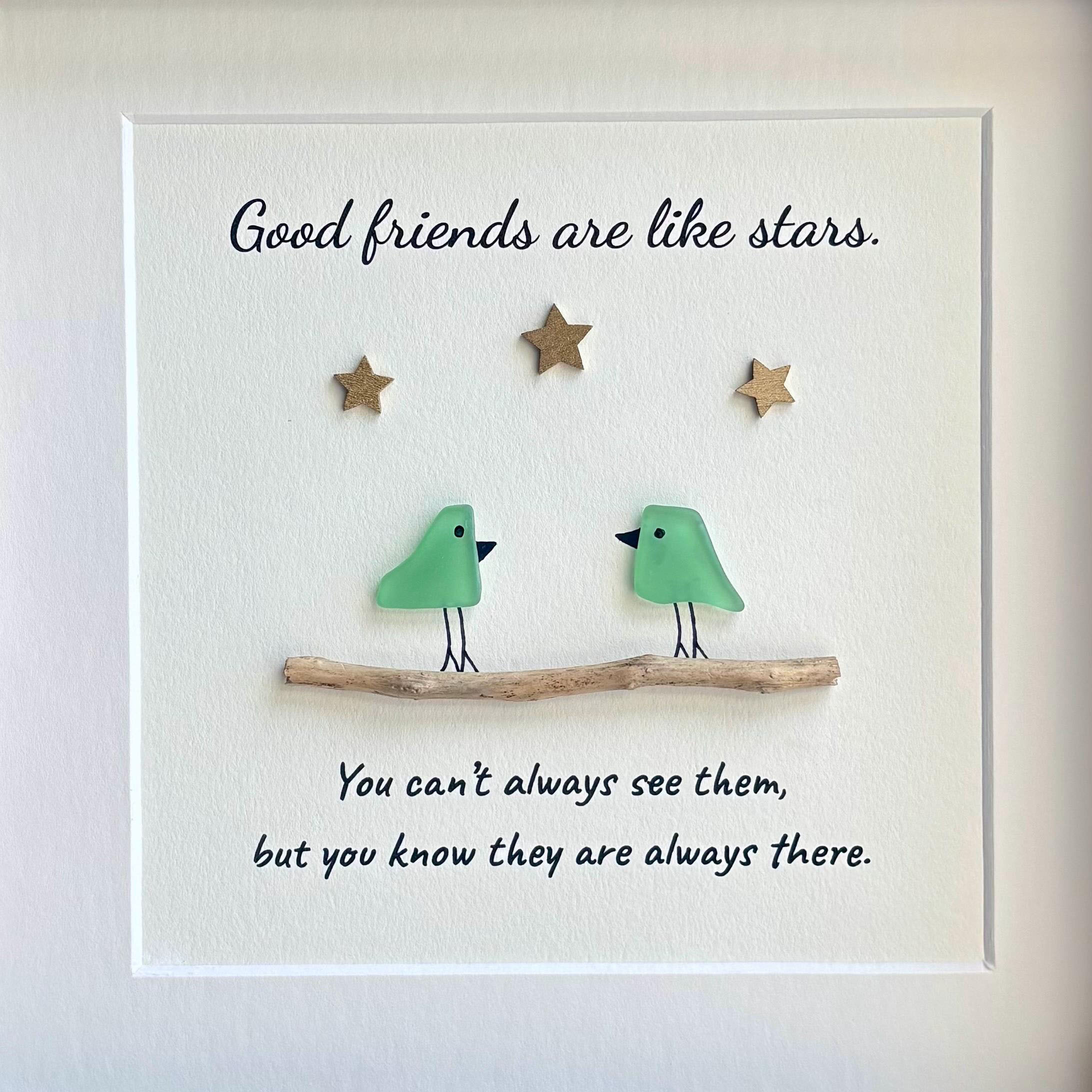 Constant Star Friendship Sea Glass Art 