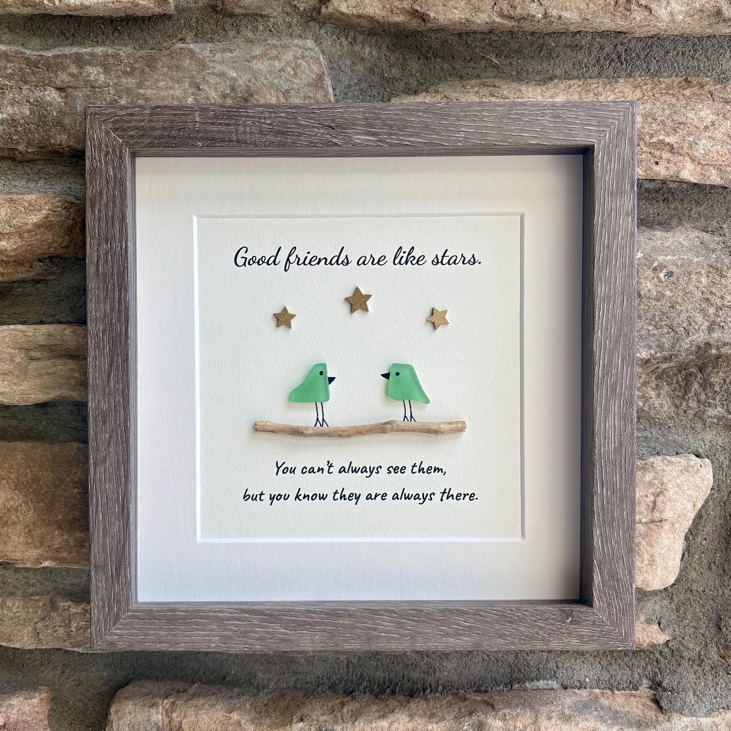 Constant Star Friendship Sea Glass Art 