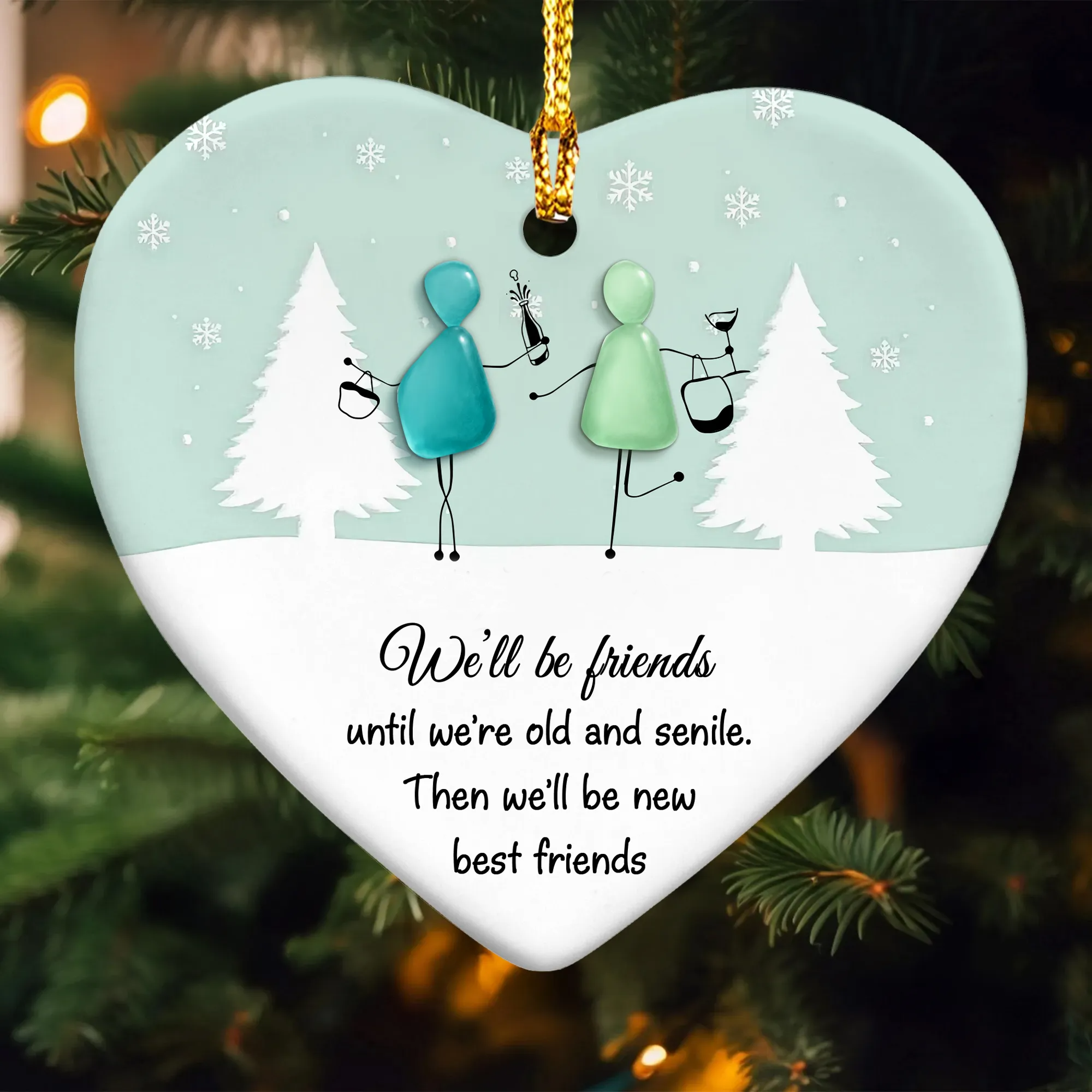The Forever Friend Pledge Sea Glass Ornament