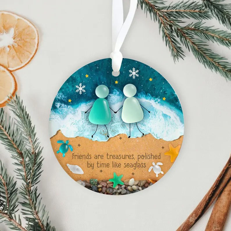 Treasures in Time Sea Glass Ornament