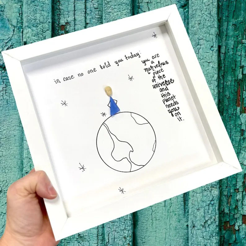 Marvelous Piece of the Universe Sea Glass Art