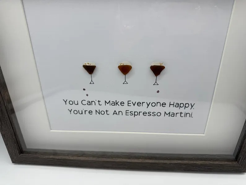 Espresso Martini Sea Glass Art