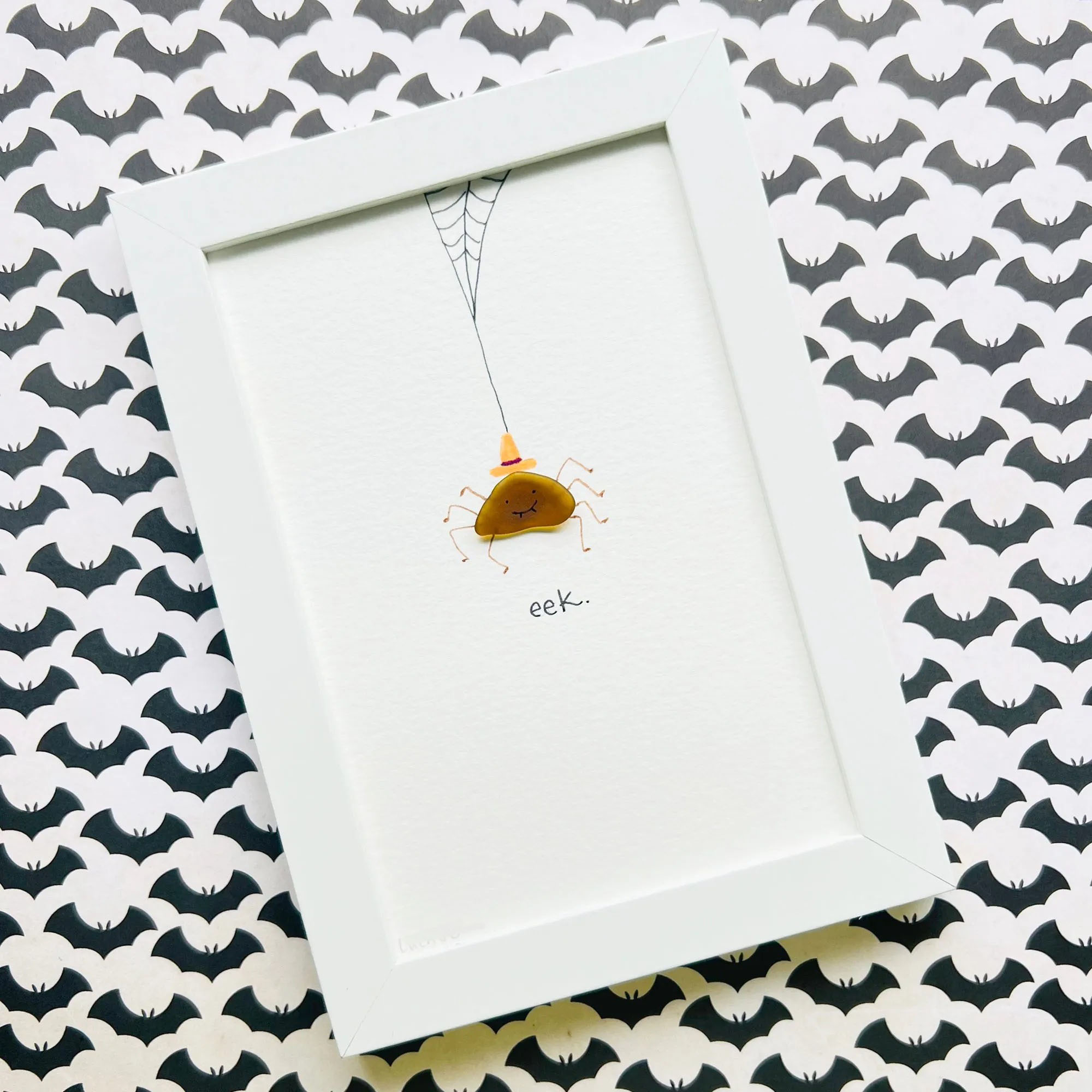 Cute Spider Sea Glass Art