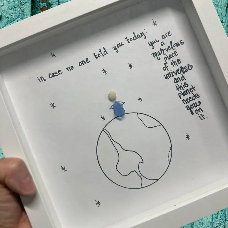 Marvelous Piece of the Universe Sea Glass Art