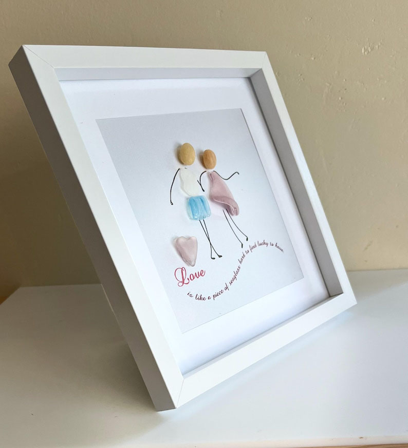  Handmade Sea Glass Love Art
