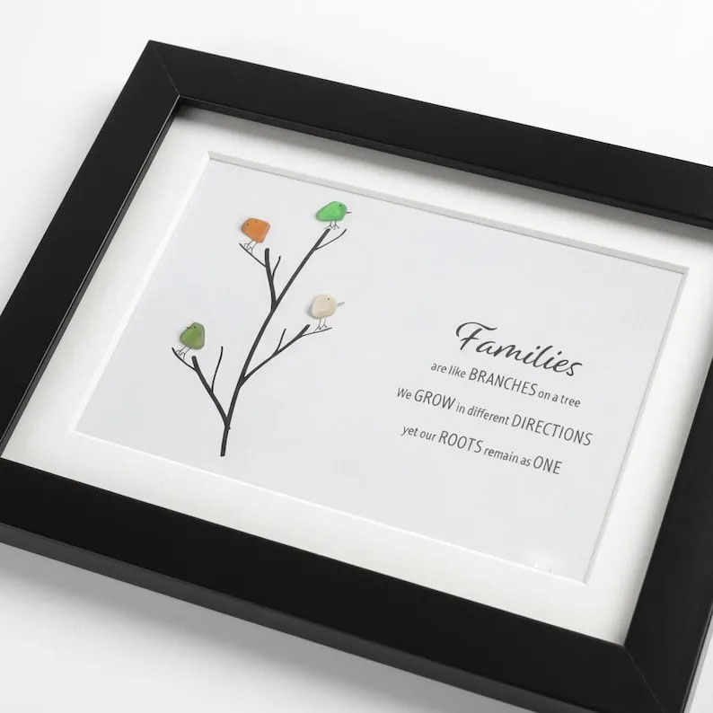 Sea Glass Art - Families Like Branches on a Tree