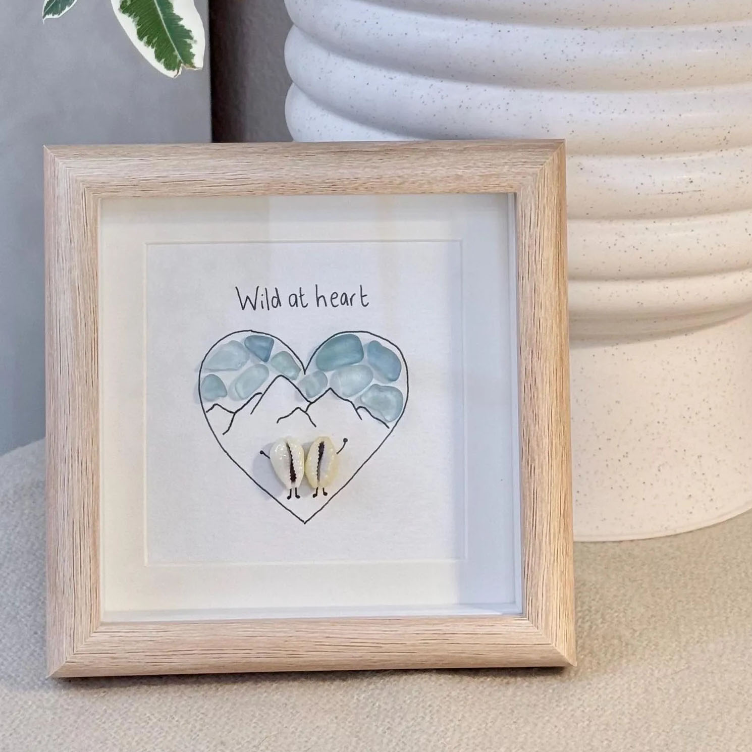 Wild at Heart – Heart Sea Glass Art
