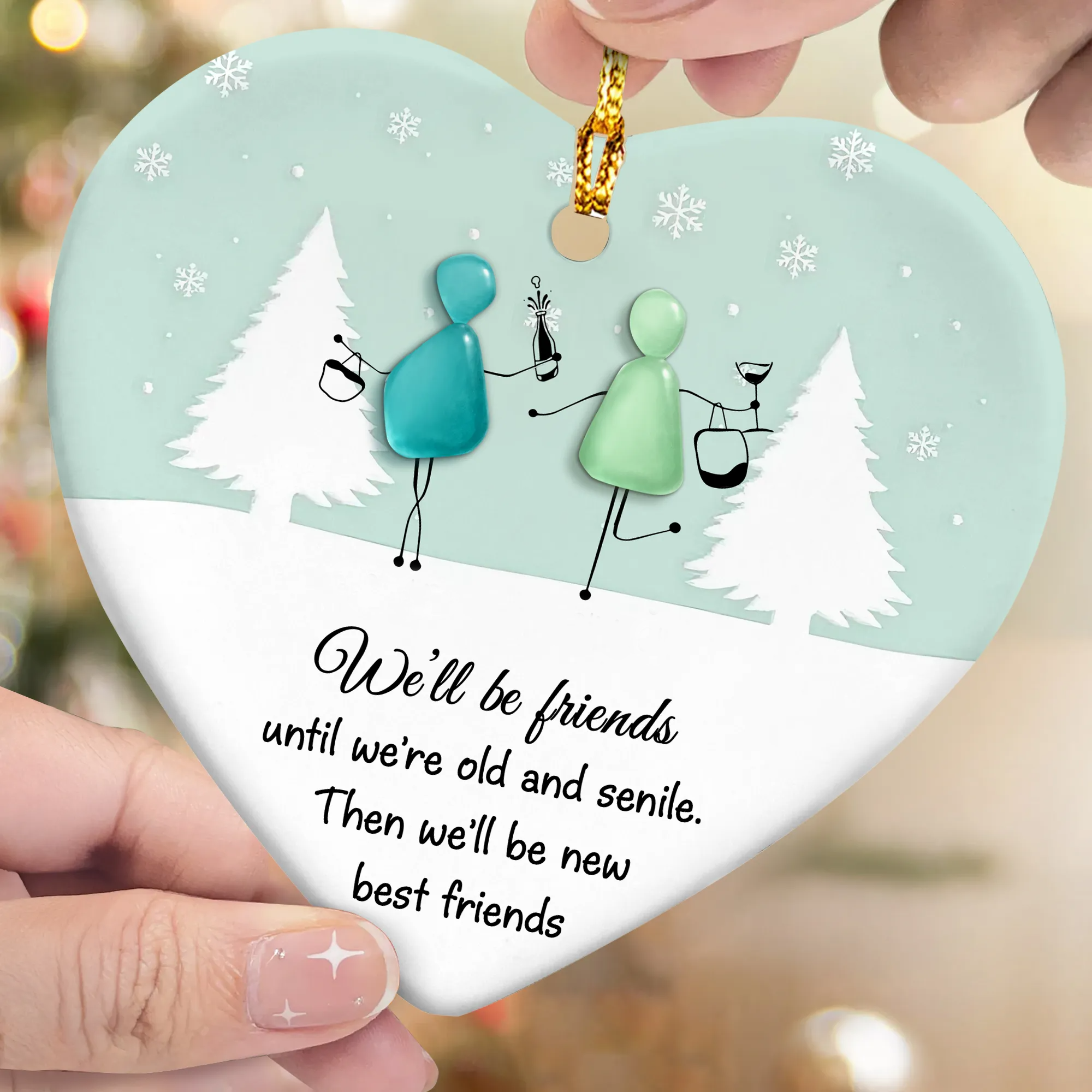 The Forever Friend Pledge Sea Glass Ornament