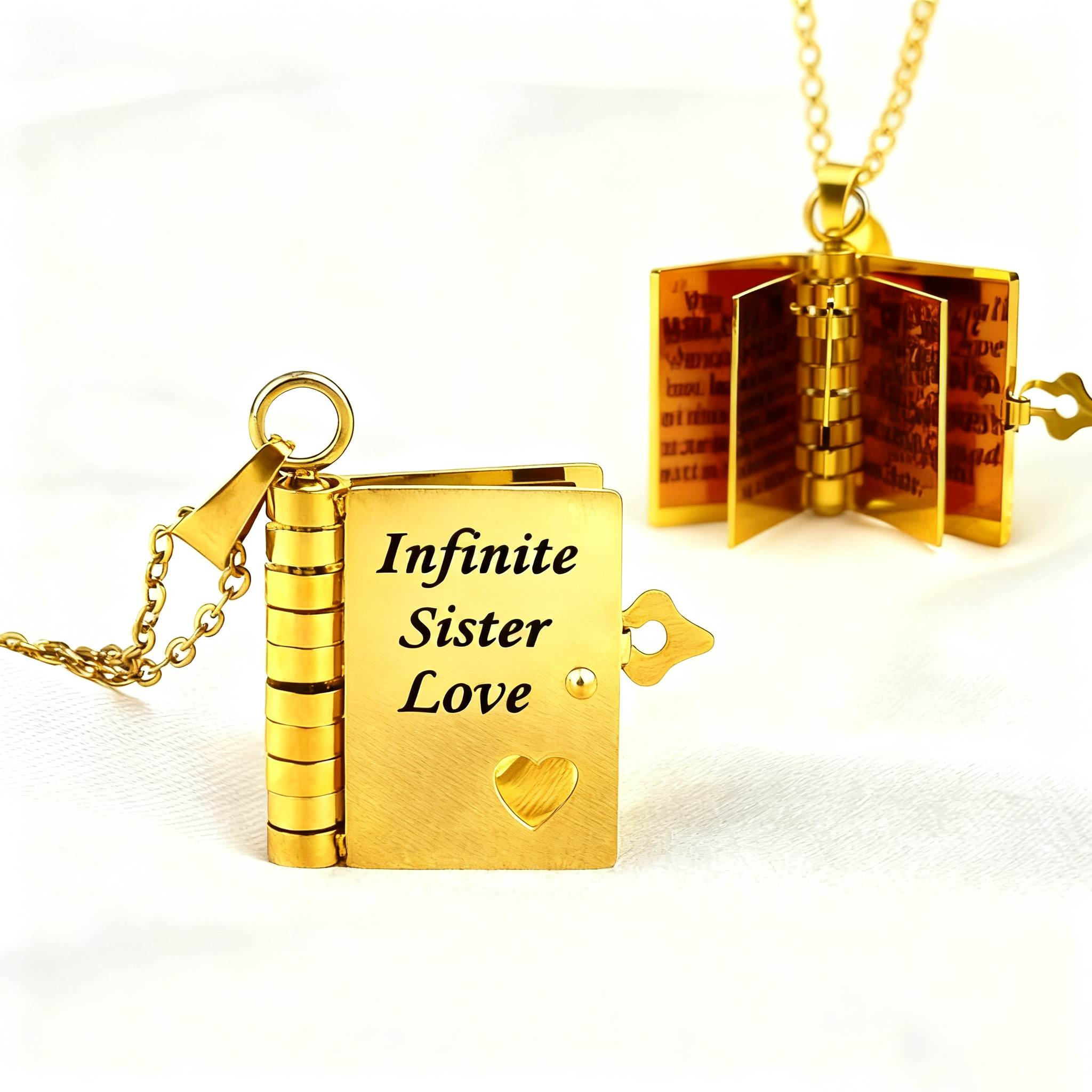 For Sister - My Sweet Sister Book Necklace