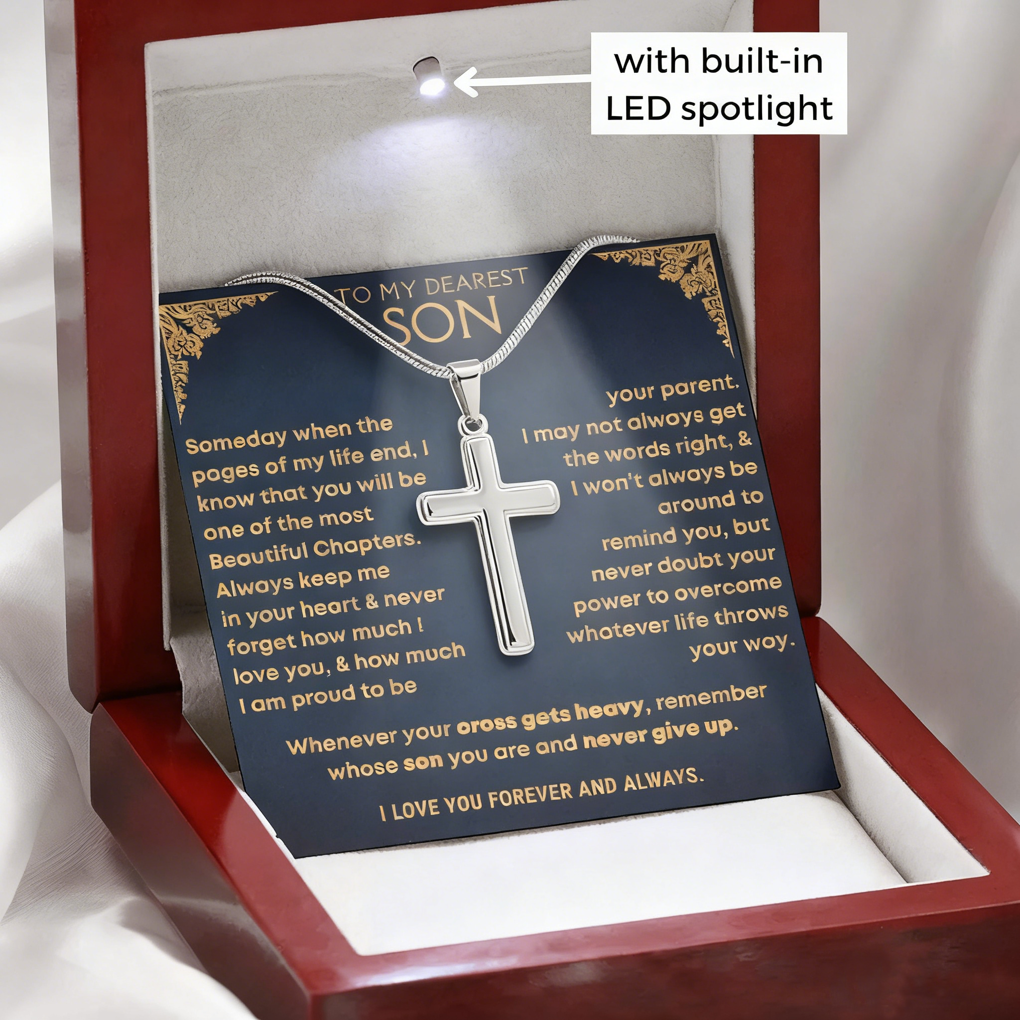 To My Son, Artisan Cross Necklace (S67)