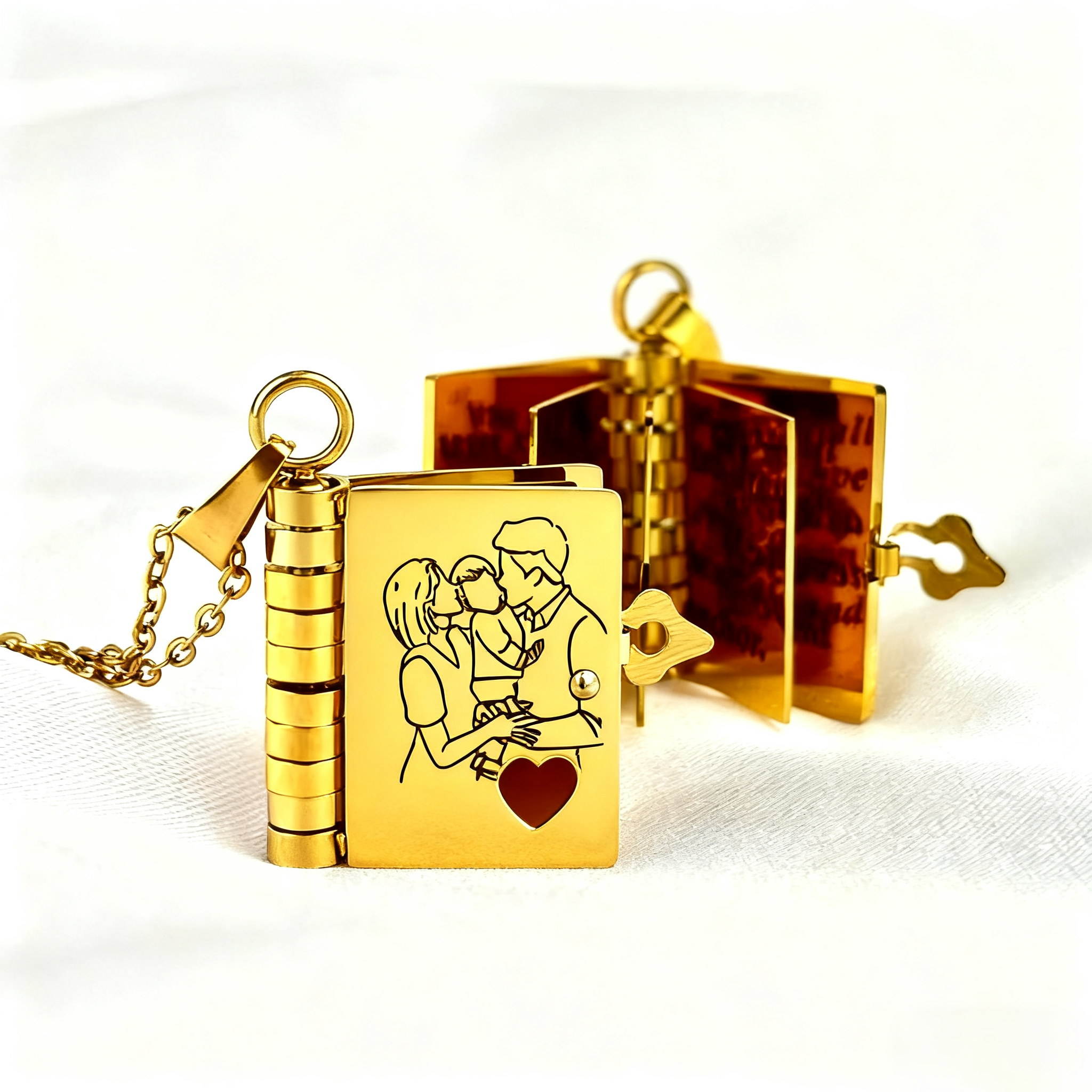 For Son - My Never Give Up Book Necklace