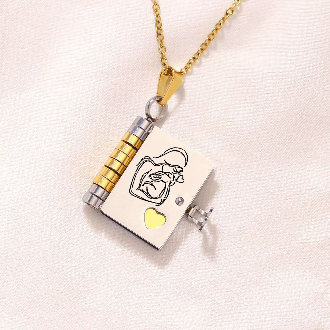 My Daughter Book Necklace