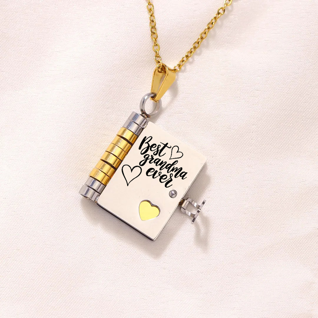 My Grandma Book Necklace