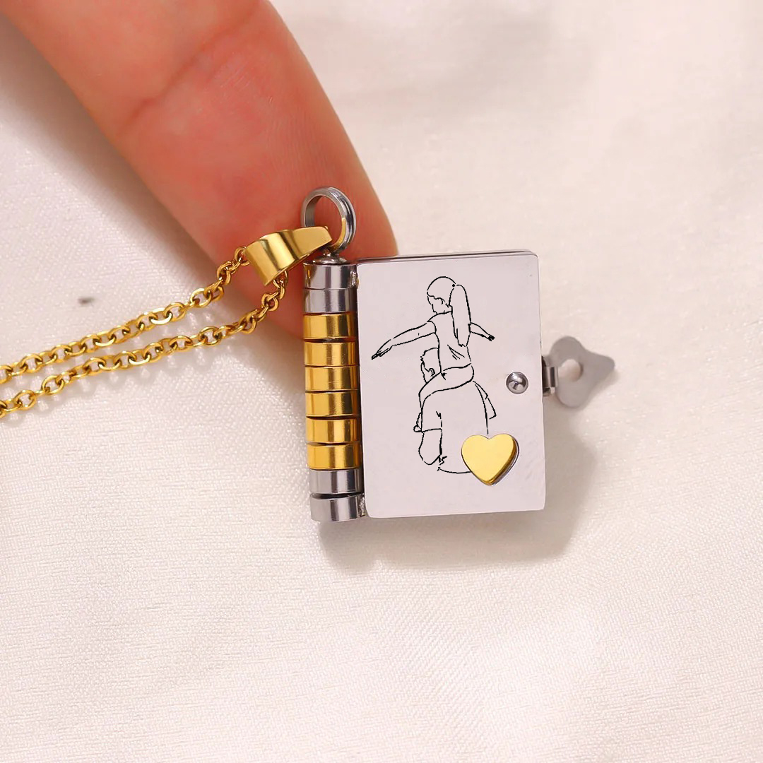 My Daughter Book Necklace