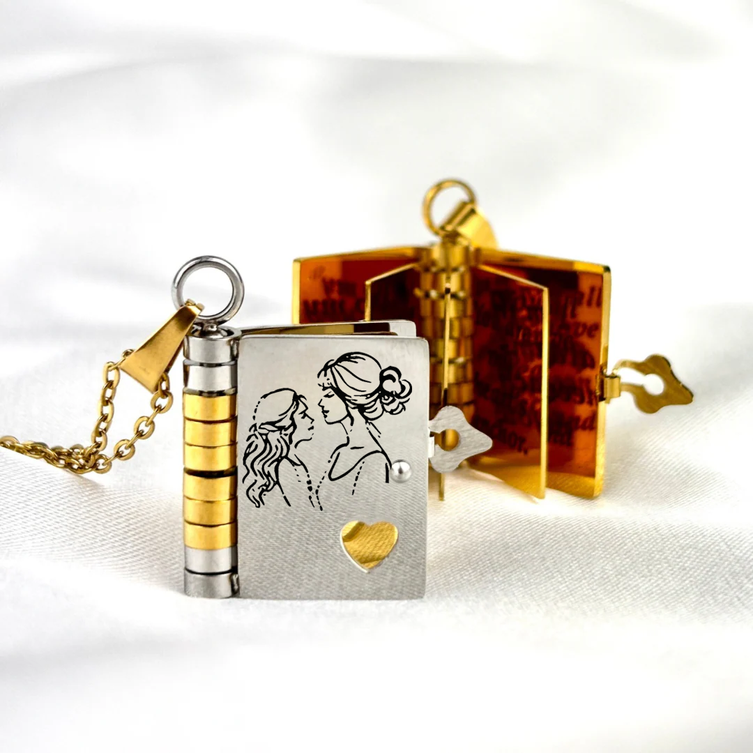 For Daughter - My Darling Daughter Book Necklace