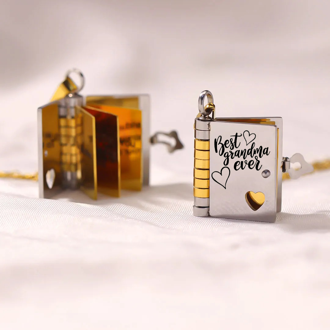 My Grandma Book Necklace