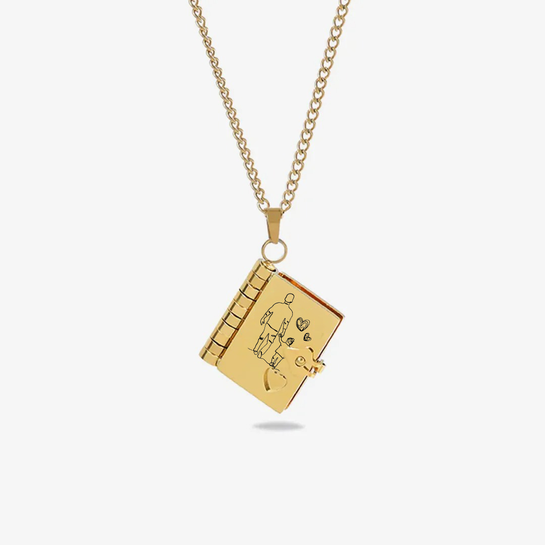 My Son Book Necklace