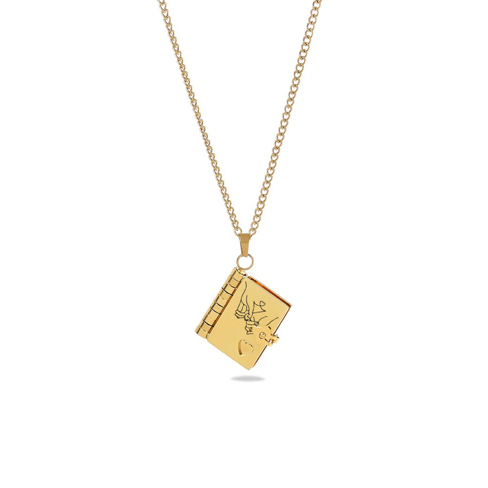For Love - Two Wishes Book Necklace