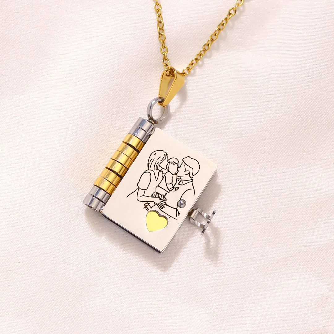 For Son - My Never Give Up Book Necklace