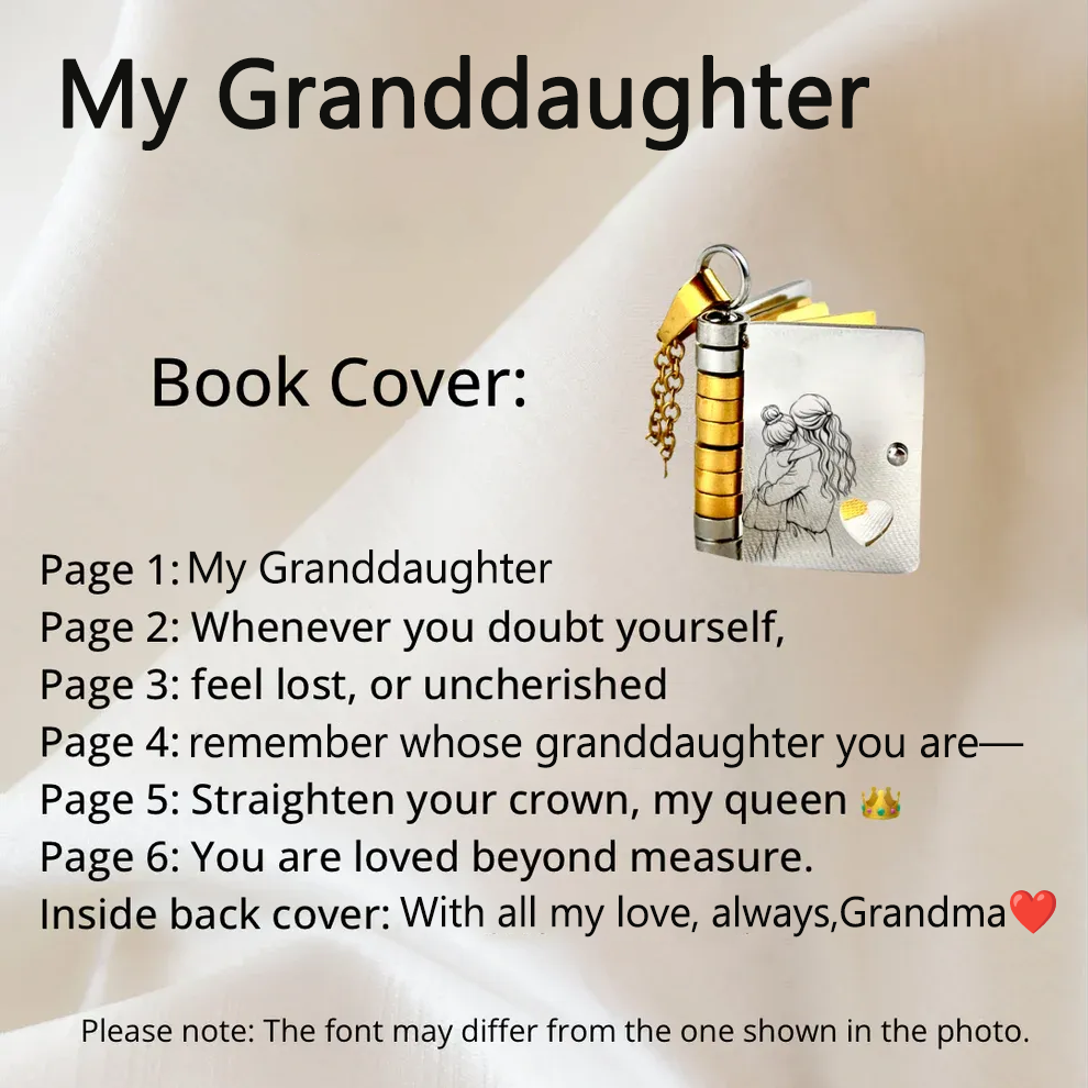 For Granddaughter - Love You Always & Forever Book Necklace