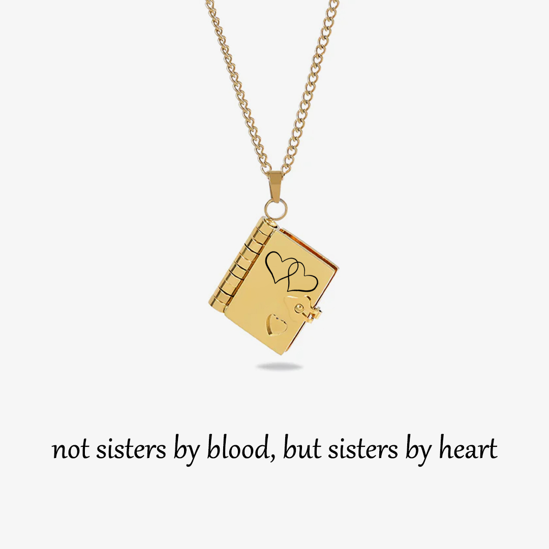 To My Bestie Book Necklace