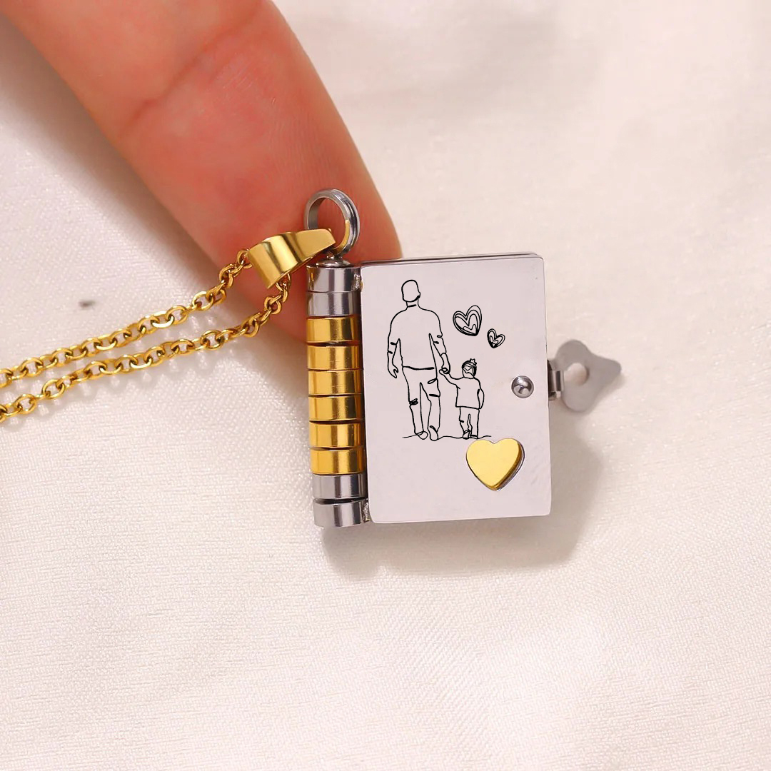 My Son Book Necklace