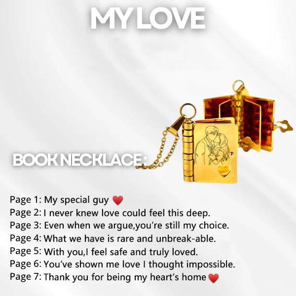 For Love - My Special Guy Book Necklace
