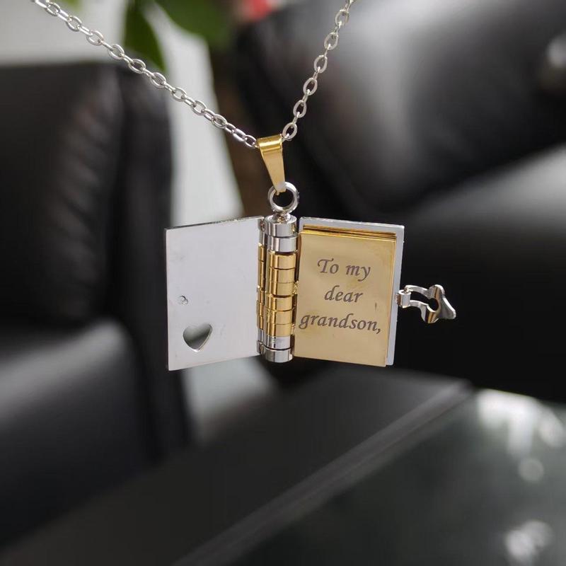 Book Necklace for grandson